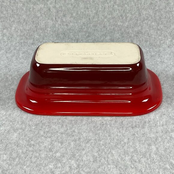 Le Creuset Rectangular Ceramic Casserole Baking Dish Baker 11x7 Red Stoneware - Picture 9 of 10